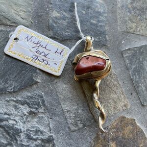 Coral Nickel Pendant